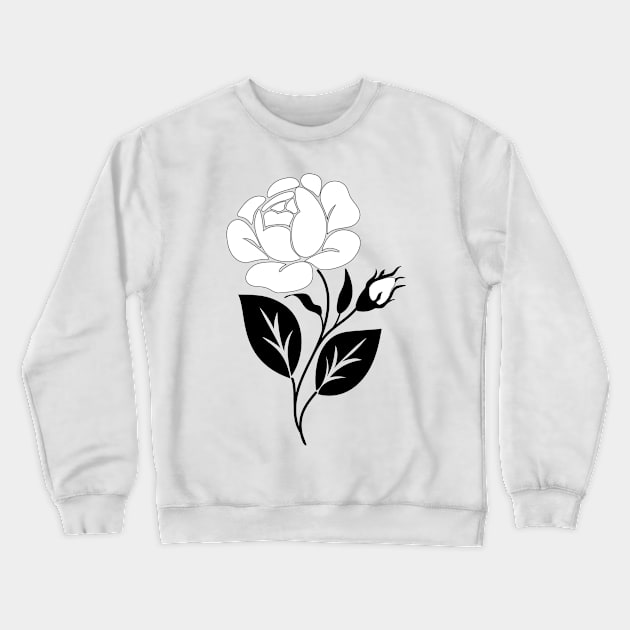 Print with Rose Inspired by Ukrainian Traditional Embroidery Crewneck Sweatshirt by lissantee